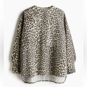 H&M PULLOVER TWILL BLOUSE leopard print